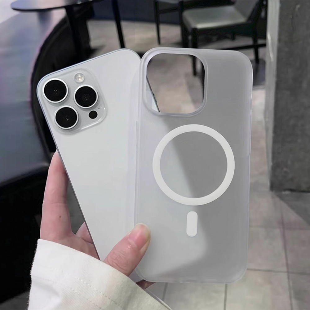 Phone Ring Holder - 超薄型ソフトマット磁気スマホケース iPhone 17 Pro Max 16