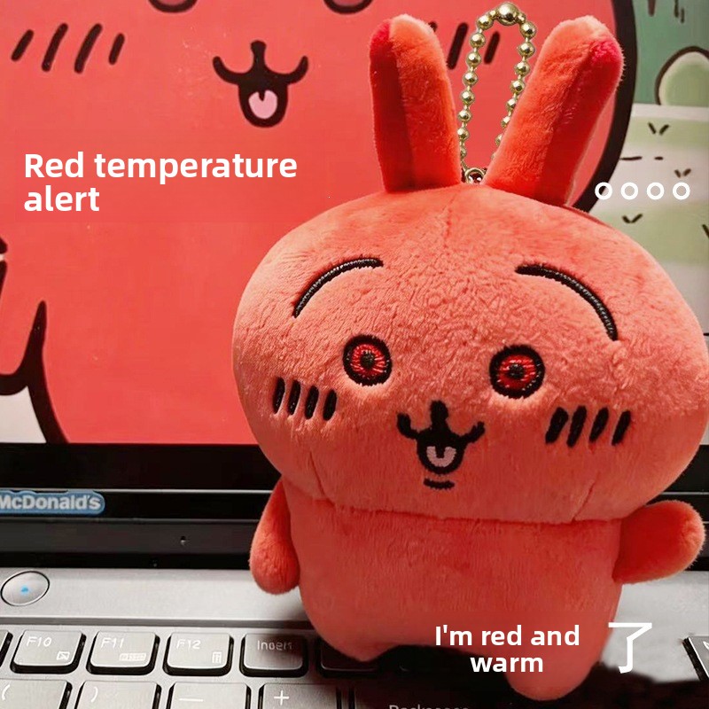 Phone Accessories Charms - ジイユウサギ赤面怒り顔ぬいぐるみキーホルダーペンダントかわいい日本語キャラクターぬいぐるみバッグチャームギフト新品