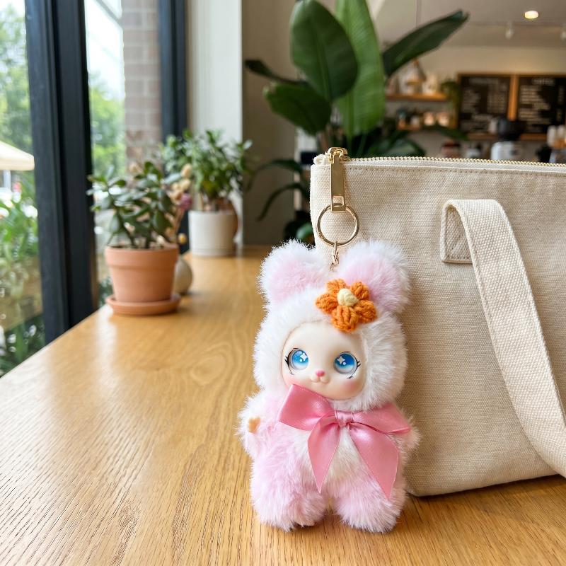 Phone Accessories Charms - かわいい動物のぬいぐるみキーホルダー 15cm カワイイビニール人形ペンダント バッグチャーム バックパックデコレーション ホームオーナメント