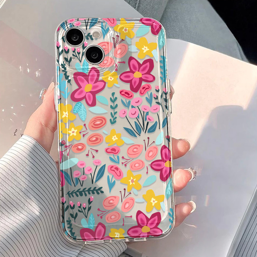 Apple Iphone 16 - フラワークリアフォンケース iPhone 18 17 16 Pro