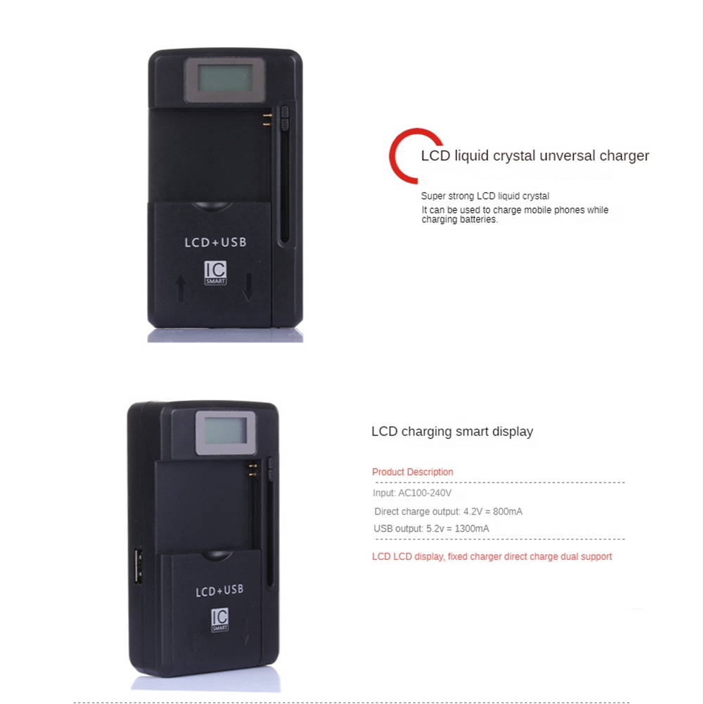 Phone Accessories Kit - ユニバーサル携帯電話バッテリー充電器,4.2V,壁掛け,カメラ,PDA,リチウムイオン,米国プラグ,XQ