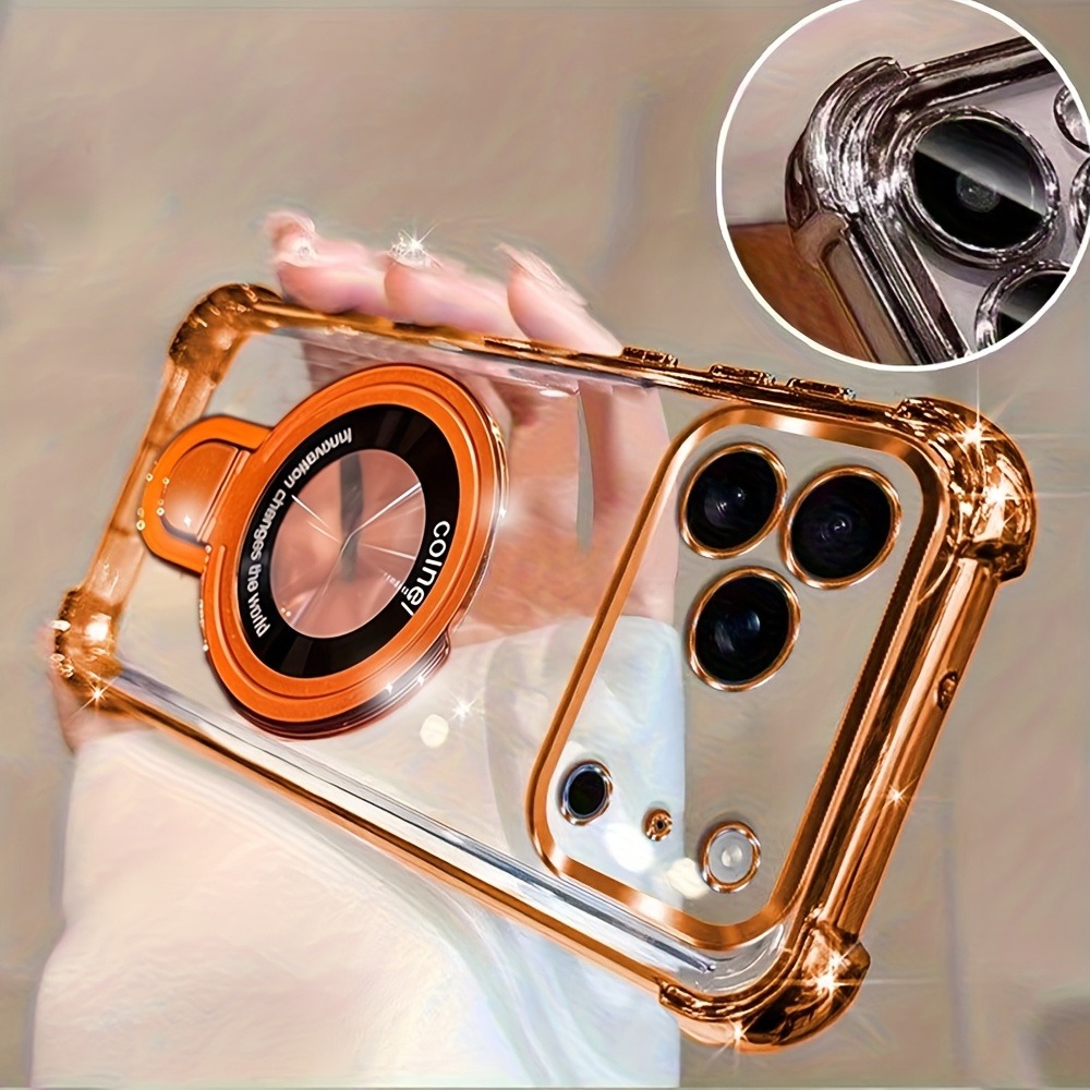 Phone Ring Holder - 高級メッキ加工のiPhoneケース iPhone 17 Pro Max 16