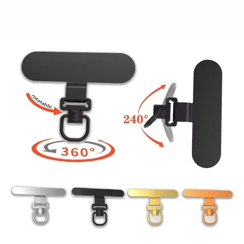 Phone Ring Holder - 360度回転式スマホランヤードクリップ、金属製ステンレス鋼テザータブガスケット、ユニバーサル紛失防止スマホストラップホルダーアダプターコネクター