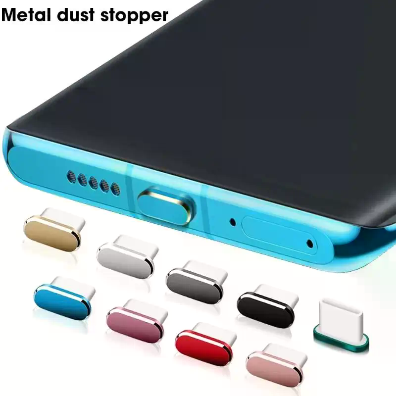 Phone Accessories For 11 Year Old Girl - Type C ダストプラグ 金属製 紛失防止 防塵キャップ