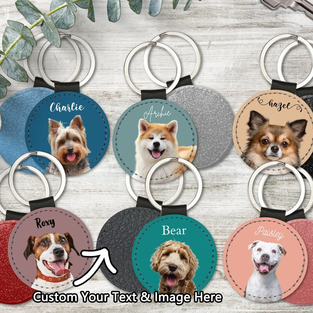 カスタムペット写真キーホルダー、パーソナライズされた犬猫の肖 - Phone Accessories Charms のレビューと価格