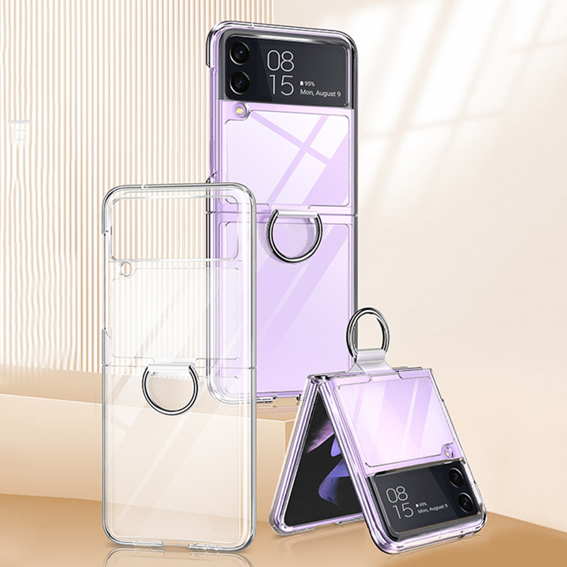 サムスンギャラクシーZフリップフォールド5/4/3用耐衝撃透 - Phone Ring Holder のレビューと価格
