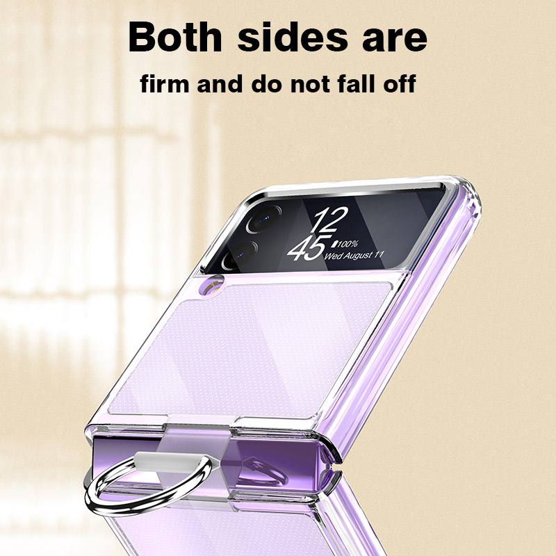 サムスンギャラクシーZフリップフォールド5/4/3用耐衝撃透 - Phone Ring Holder のレビューと価格