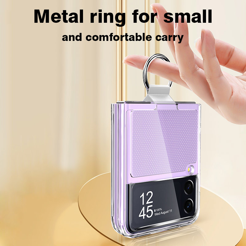 サムスンギャラクシーZフリップフォールド5/4/3用耐衝撃透 - Phone Ring Holder のレビューと価格