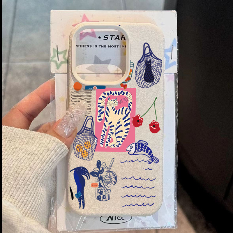 可愛いチェリーキャットプリントのiPhoneケース iPho - Xo Phone Accessories のレビューと価格