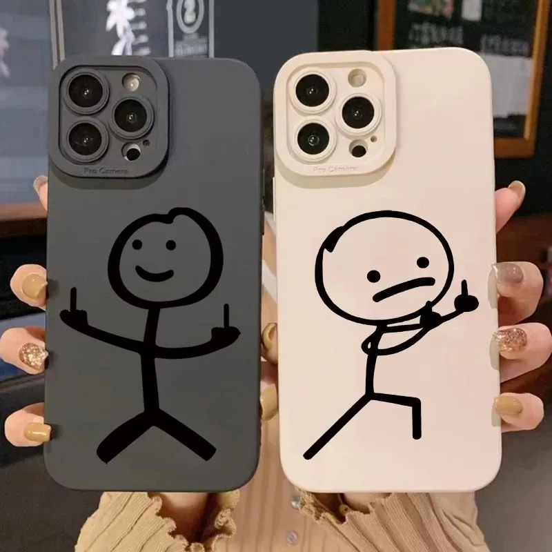 かわいい漫画マッチマン柄マットシリコン製スマホケース iPh - Xo Phone Accessories のレビューと価格