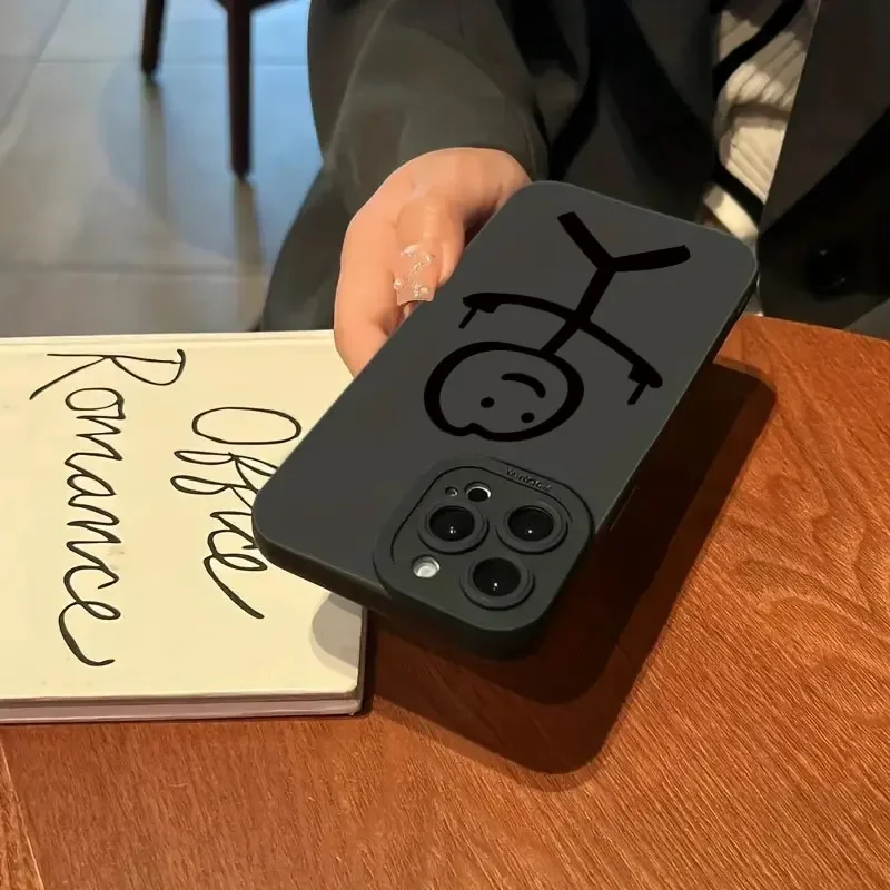 かわいい漫画マッチマン柄マットシリコン製スマホケース iPh - Xo Phone Accessories のレビューと価格