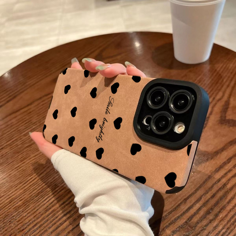 新型高級ブラックラブハートソフトフォンケース iPhone  - Xo Phone Accessories のレビューと価格
