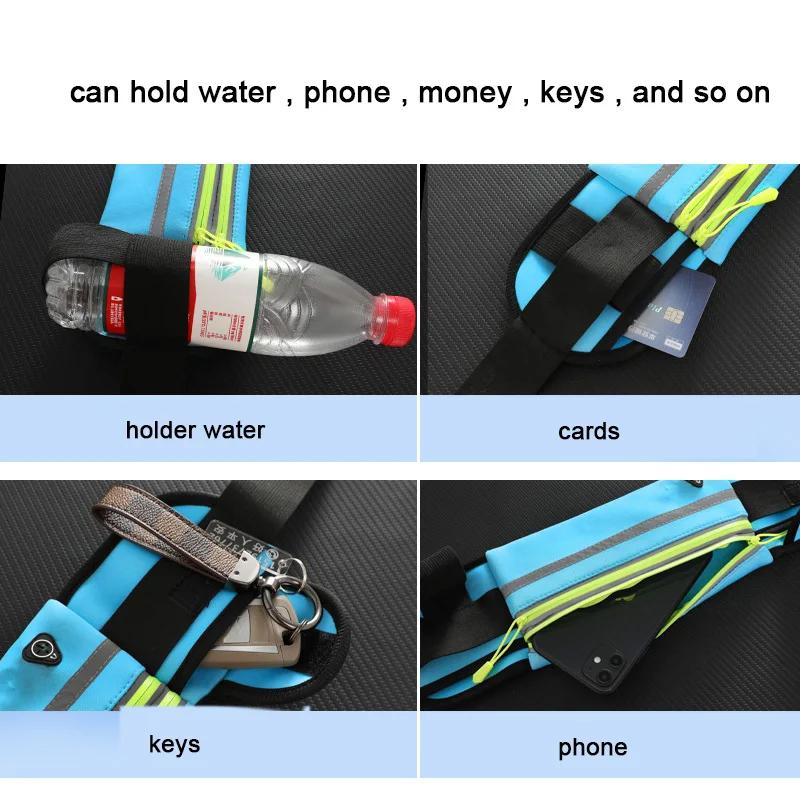 スポーツファニーパック女性ランニングウエストバッグ男性ベルト - Phone Accessories Kit のレビューと価格