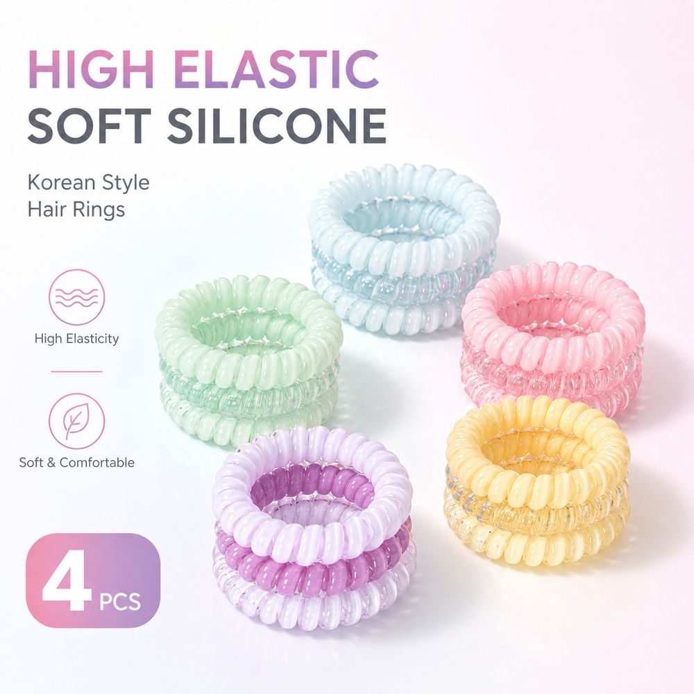 グラデーションカラー電話線ヘアリング軽量女性ヘアアクセサリー - Phone Accessories For 11 Year Old Girl のレビューと価格