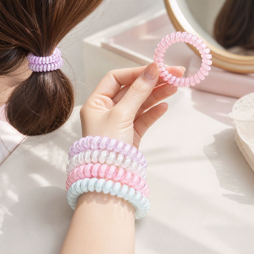 グラデーションカラー電話線ヘアリング軽量女性ヘアアクセサリー - Phone Accessories For 11 Year Old Girl のレビューと価格