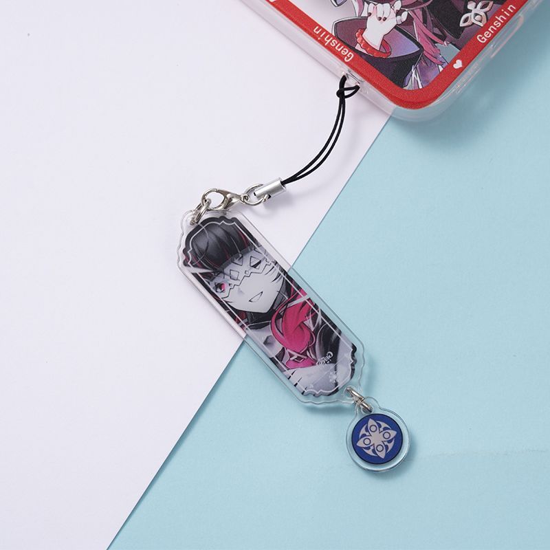 8 個アニメキーホルダー原神インパクトファトゥイピエロザドク - Phone Accessories Charms のレビューと価格