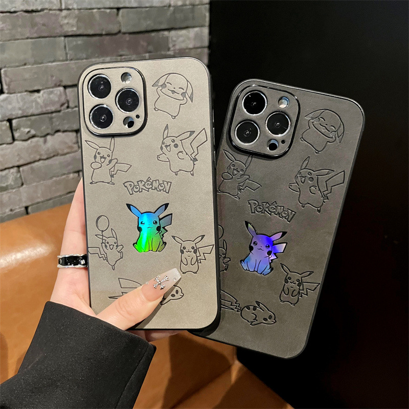 漫画ピカチュウフェイクレザーレーザー携帯電話ケース iPho - Xo Phone Accessories のレビューと価格