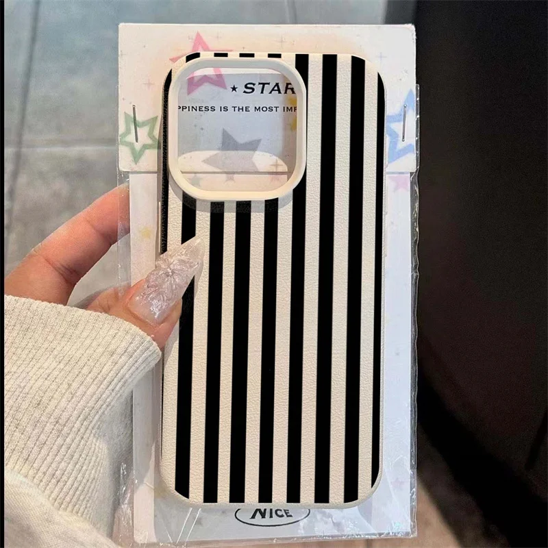 カラフルストライプミニマリストINSカップル携帯ケース iP - Xo Phone Accessories のレビューと価格