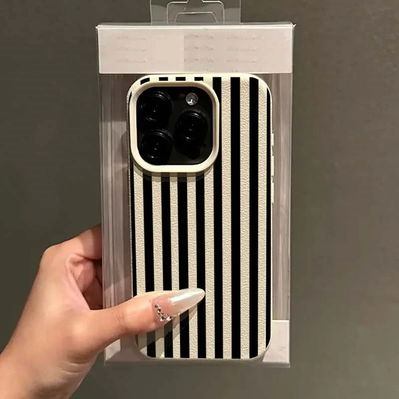 カラフルストライプミニマリストINSカップル携帯ケース iP - Xo Phone Accessories のレビューと価格