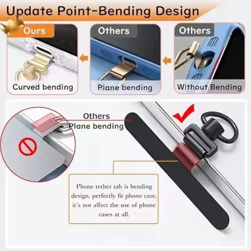 360度回転式スマホランヤードクリップ、金属製ステンレス鋼テ - Phone Ring Holder のレビューと価格