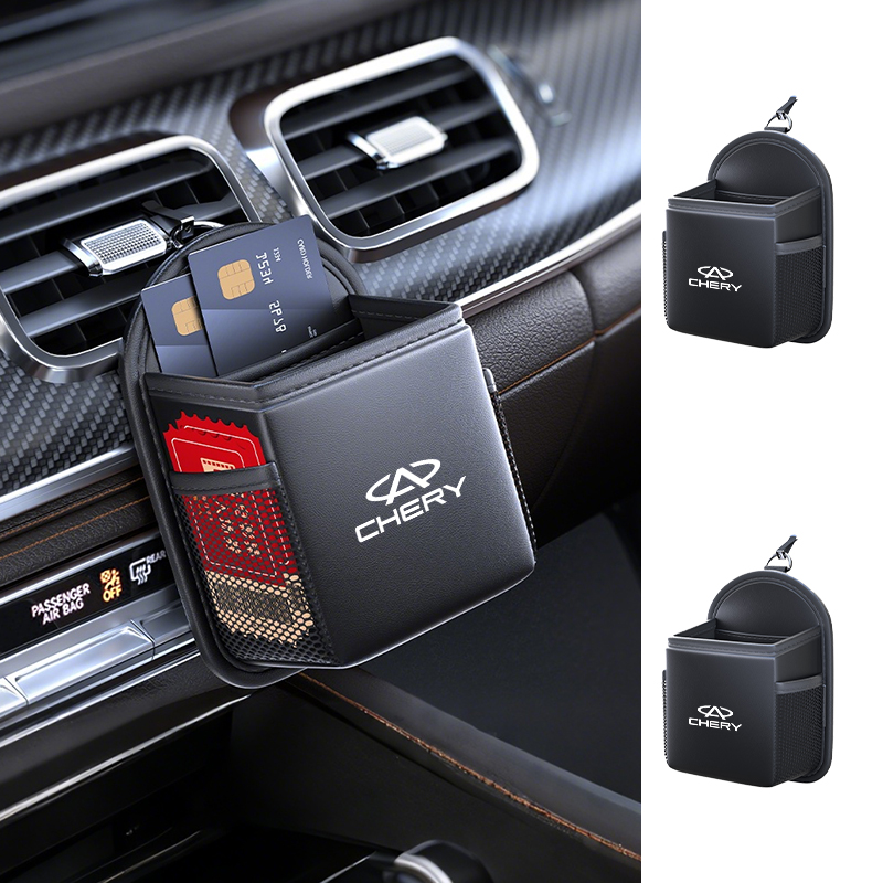 車載エアコン吹き出し口収納ボックス ユニバーサルレザー携帯電 - Qq Phone Accessories のレビューと価格