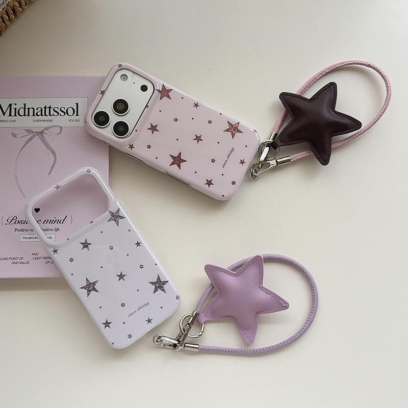 韓国のかわいい星柄スマホケース iPhone 17 Pro  - Phone Accessories Charms のレビューと価格