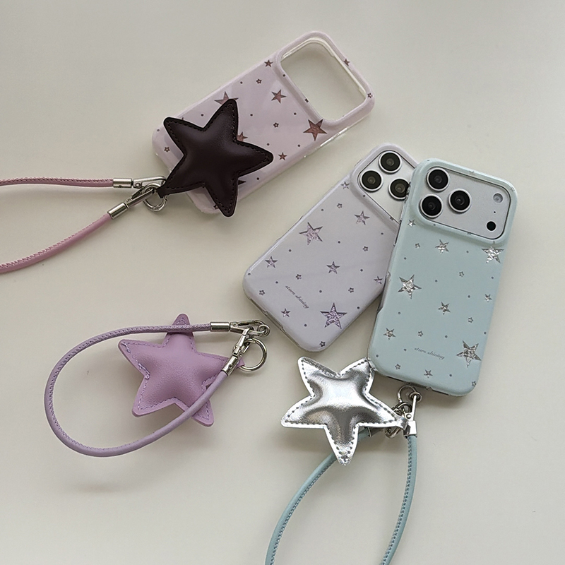 韓国のかわいい星柄スマホケース iPhone 17 Pro  - Phone Accessories Charms のレビューと価格