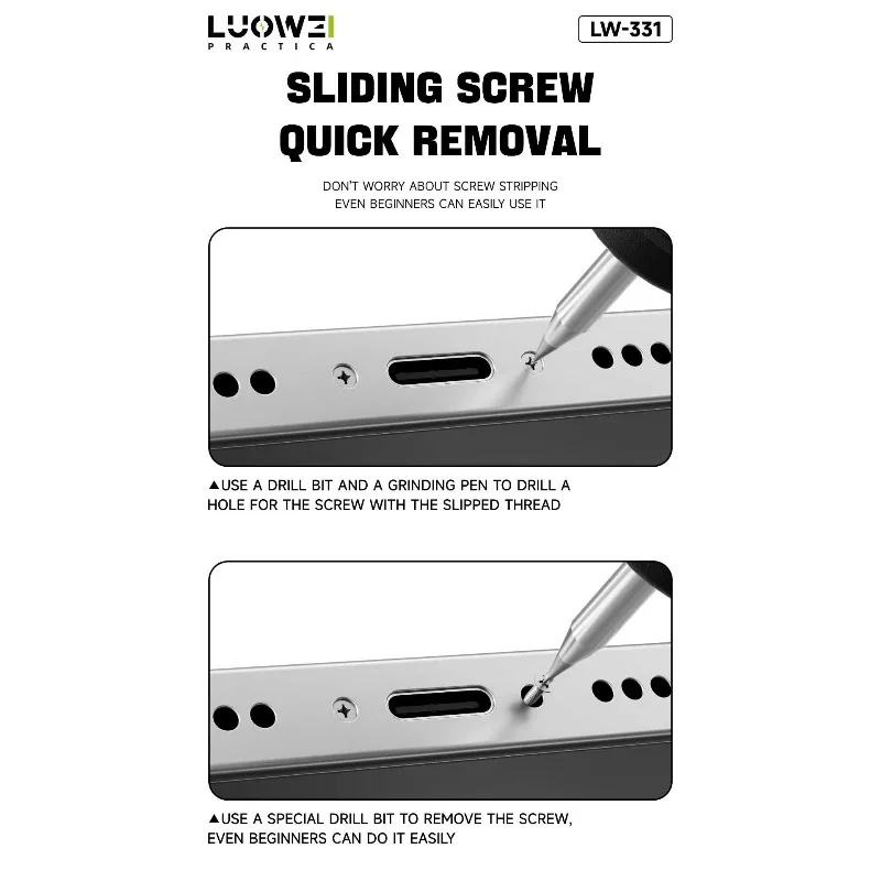 LUOWEI LW-331 電話修理用ネジ外しツール 合金製 - Phone Accessories Repair のレビューと価格
