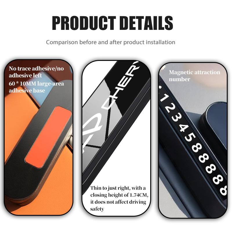 チェリー簡易車用一時駐車カード電話番号ホルダー、自動車内装ア - Qq Phone Accessories のレビューと価格