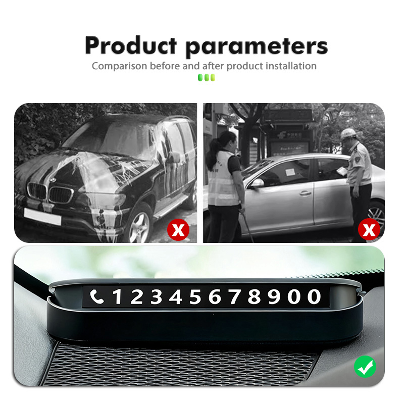 チェリー簡易車用一時駐車カード電話番号ホルダー、自動車内装ア - Qq Phone Accessories のレビューと価格