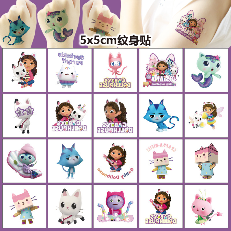 漫画 20 個かわいいギャビードールハウス猫タトゥーステッカ - Phone Accessories For 11 Year Old Girl のレビューと価格