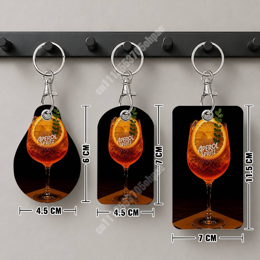 オレンジ色のプロセッコA-アペロールS-スプリッツレザーキー - Phone Accessories Charms のレビューと価格